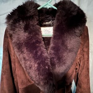 Gorgeous Vintage Saks Fifth Avenue Leather Suede Coat